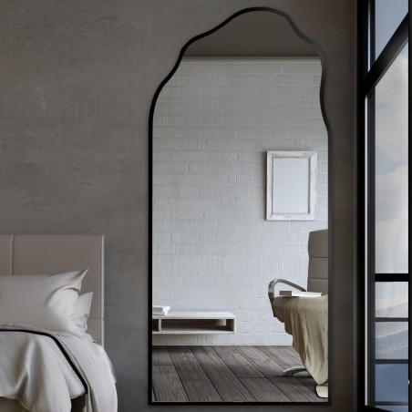 Miroir semi-ovale avec forme organique dans le cadre - AURO DANS LE CADRE 1