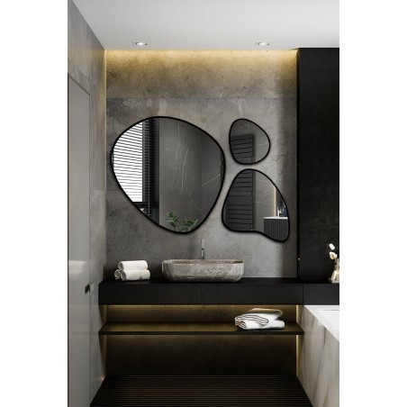 Set van drie ingelijste biologische spiegels - FLORA IN A FRAME