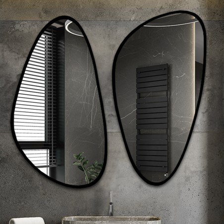 Set van twee onregelmatige spiegels in een frame - SELENIT IN EEN FRAME