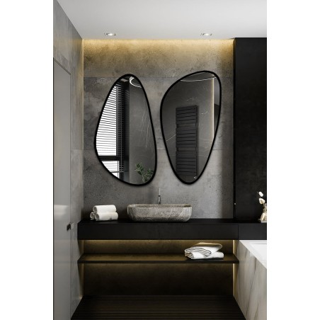 Set van twee onregelmatige spiegels in een frame - SELENIT IN EEN FRAME