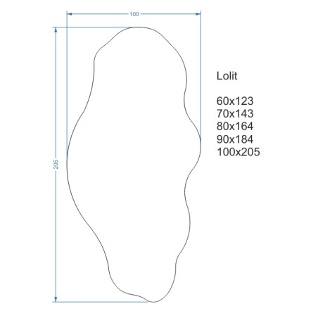 Organisch gevormde spiegel in een frame - LOLIT IN A FRAME